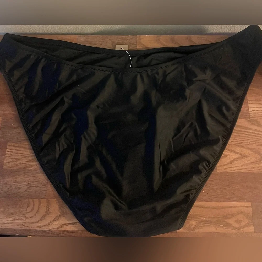 NEW…J.CREW '90s High-Leg Black Bikini Bottom